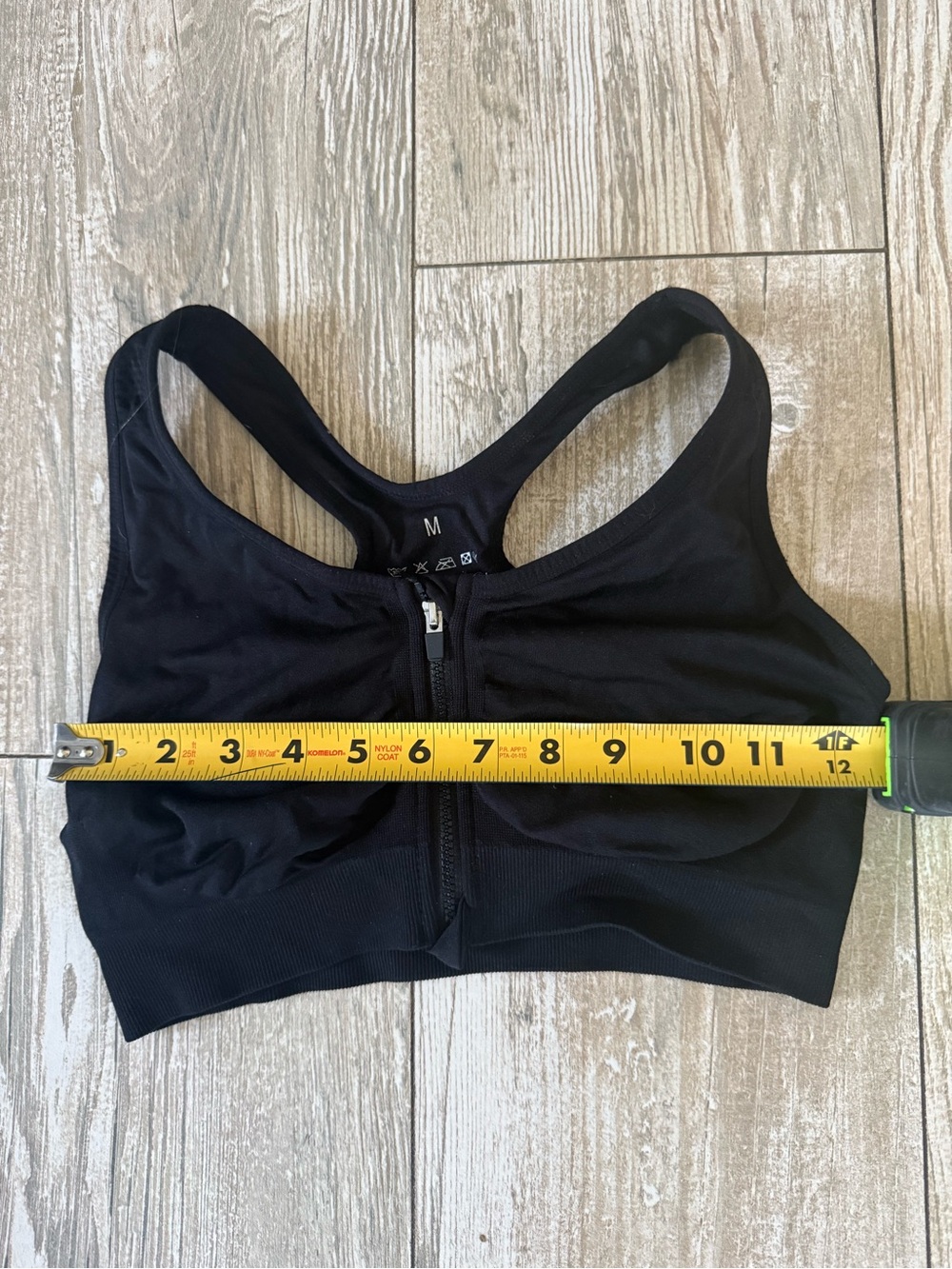Post Surgical Compression Bra Front Zip Racerback Black Medium